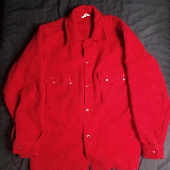 Vintage Boy Scouts America Official Jacket Shacket Wool Patches - Picture 2 of 8